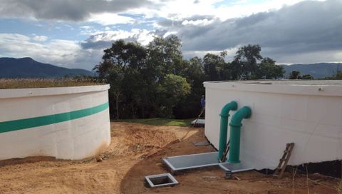 O novo reservatório Forquilhinha terá capacidade para 5 milhões de litros de água (Fotos: Acervo CASAN)