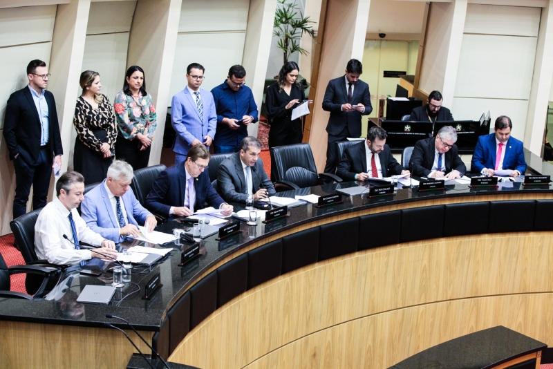 Reunião da CCJ realizada na manhã desta terça-feira (23). FOTO: Solon Soares/Agência AL 