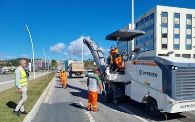 Revitalização do asfalto da Beira-Mar de São José já teve início nesta sexta-feira 05